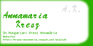 annamaria kresz business card