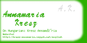annamaria kresz business card